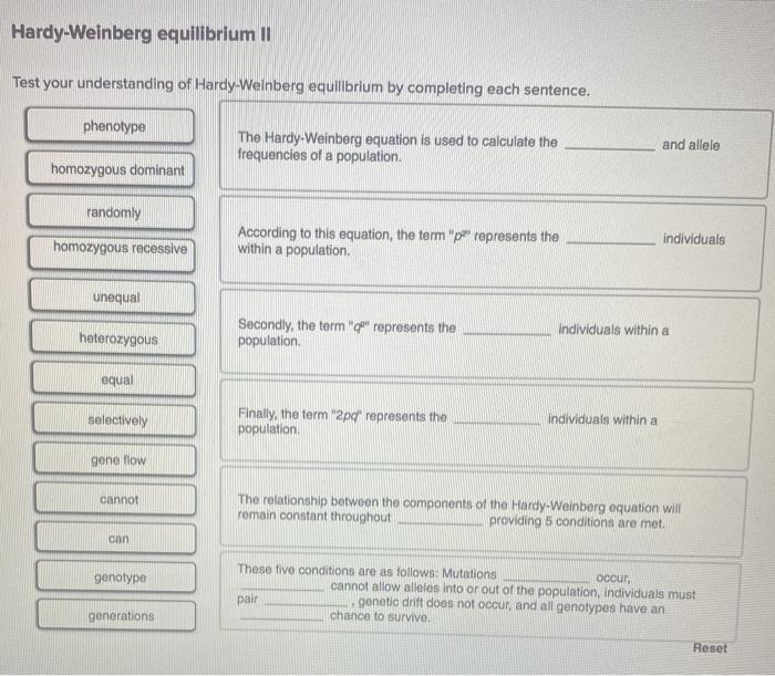 Hardy-weinberg equilibrium and the eastern gray squirrel answer key