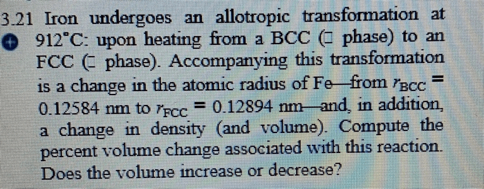 Undergoes allotropic iron